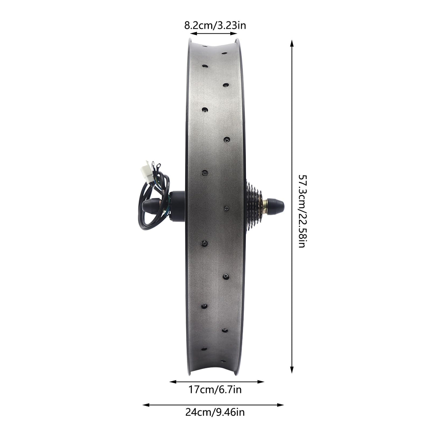 Lightakai 26 Zoll E-Bike Umbausatz, 48V 1500W Fat-Bike Fatbike Umbausatz E-Bike Elektrofahrrad Hinterradnabe Motor Mit LCD Display