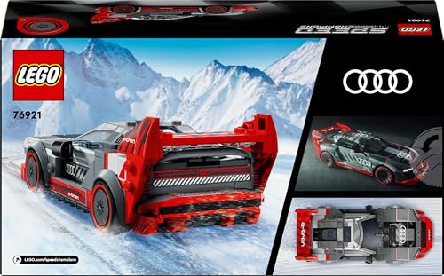 LEGO Speed Champions Audi S1 e-tron Quattro Rennwagen Set mit Auto-Spielzeug zum Bauen, Spielen und Ausstellen, Modellauto für Kinder, Geschenk für 9-jährige Jungs und Mädchen 76921