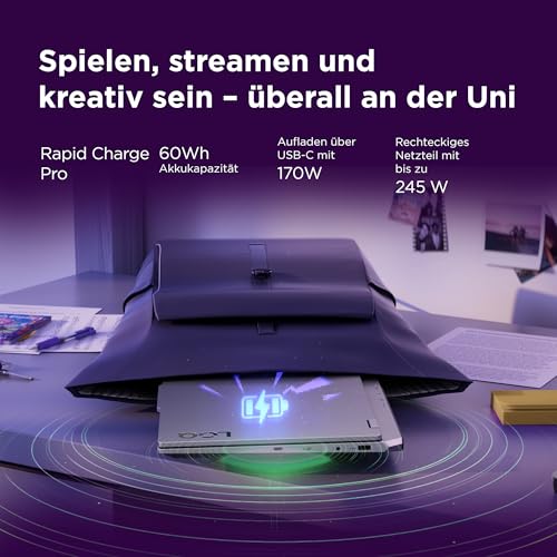 Lenovo LOQ Gaming AI Laptop | 15.6" Full HD 144Hz LCD Display |NVIDIA GeForce RTX 5060 | AMD Ryzen 7 250 | 16GB RAM | 1TB SSD | Win11 | QWERTZ | Luna Grau | Weiss beleuchtet | 3 Monate GamePass