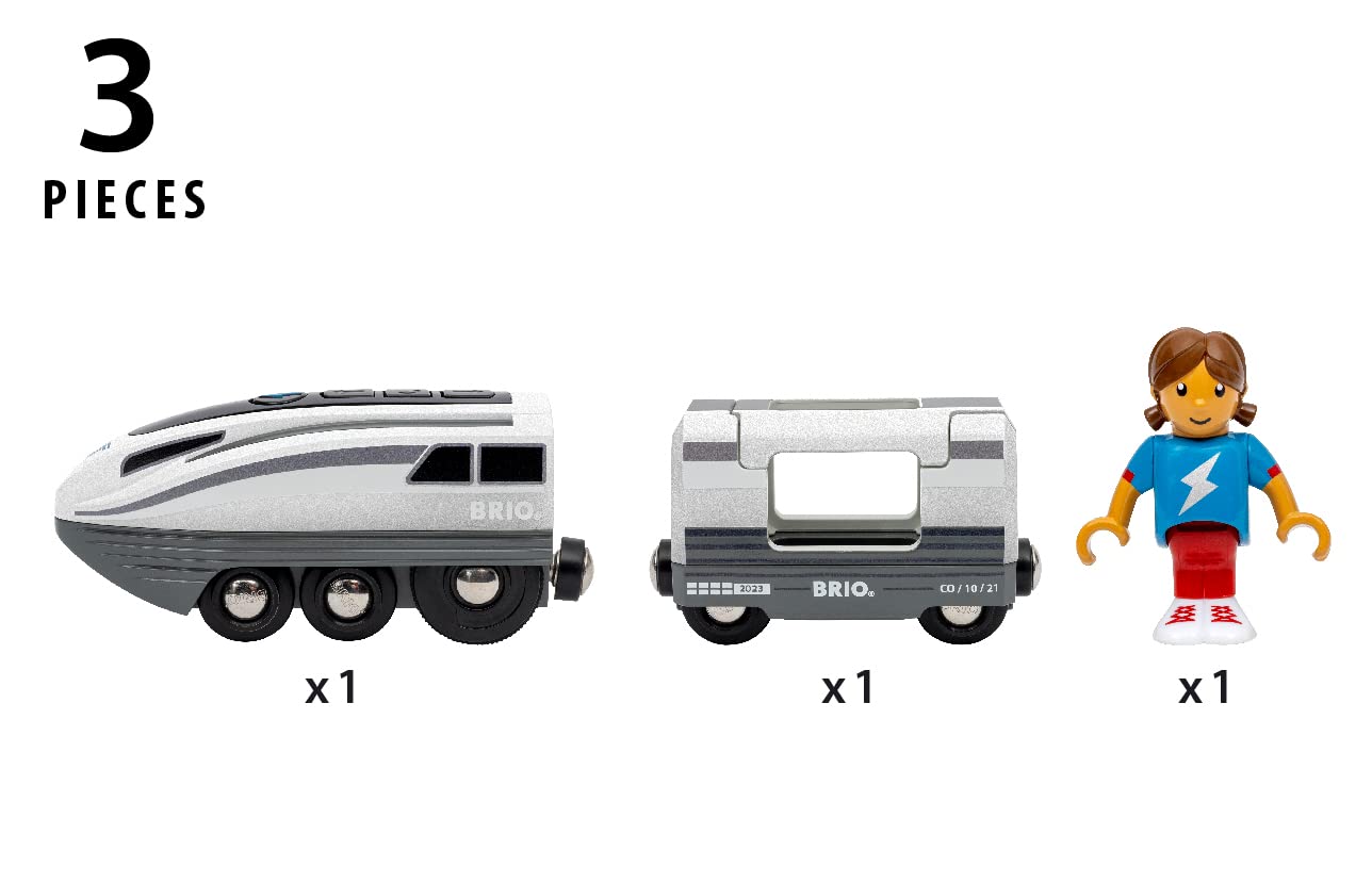 BRIO 36003 Turbo-Zug - Batteriebetriebener Spielzeugzug für Kinder ab 3 Jahren