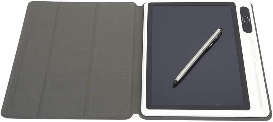Topiky 10,1-Zoll-LCD-Handschrifttafel mit Ledertasche und Stiftset, Elektronischer Notizblock LCD-Tablet-Zeichenblock Business Supply Handmalwerkzeug(schwarz)
