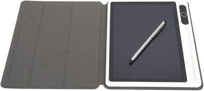 Topiky 10,1-Zoll-LCD-Handschrifttafel mit Ledertasche und Stiftset, Elektronischer Notizblock LCD-Tablet-Zeichenblock Business Supply Handmalwerkzeug(schwarz)