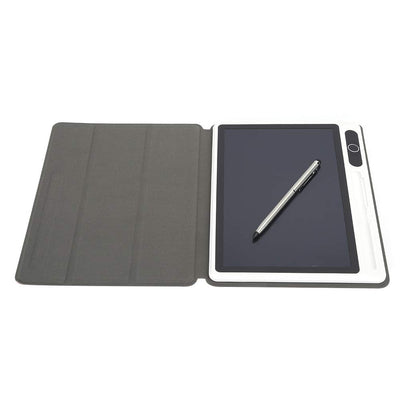 Topiky 10,1-Zoll-LCD-Handschrifttafel mit Ledertasche und Stiftset, Elektronischer Notizblock LCD-Tablet-Zeichenblock Business Supply Handmalwerkzeug(schwarz)
