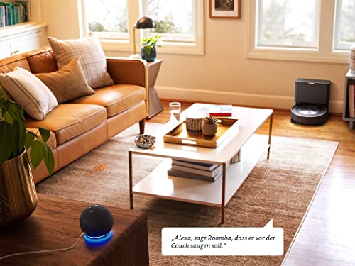 iRobot® Roomba® j7+ WLAN-fähiger Saugroboter mit automatischer Absaugstation, Kartierung und Zwei Gummibürsten für alle Böden -Objekterkennung und -vermeidung - Lernt und kartiert