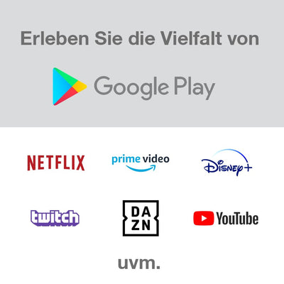 JVC LT-50VA3355 50 Zoll Fernseher/Android Smart TV (4K Ultra HD, HDR Dolby Vision, Triple-Tuner, Bluetooth, Dolby Atmos) [2023], Schwarz