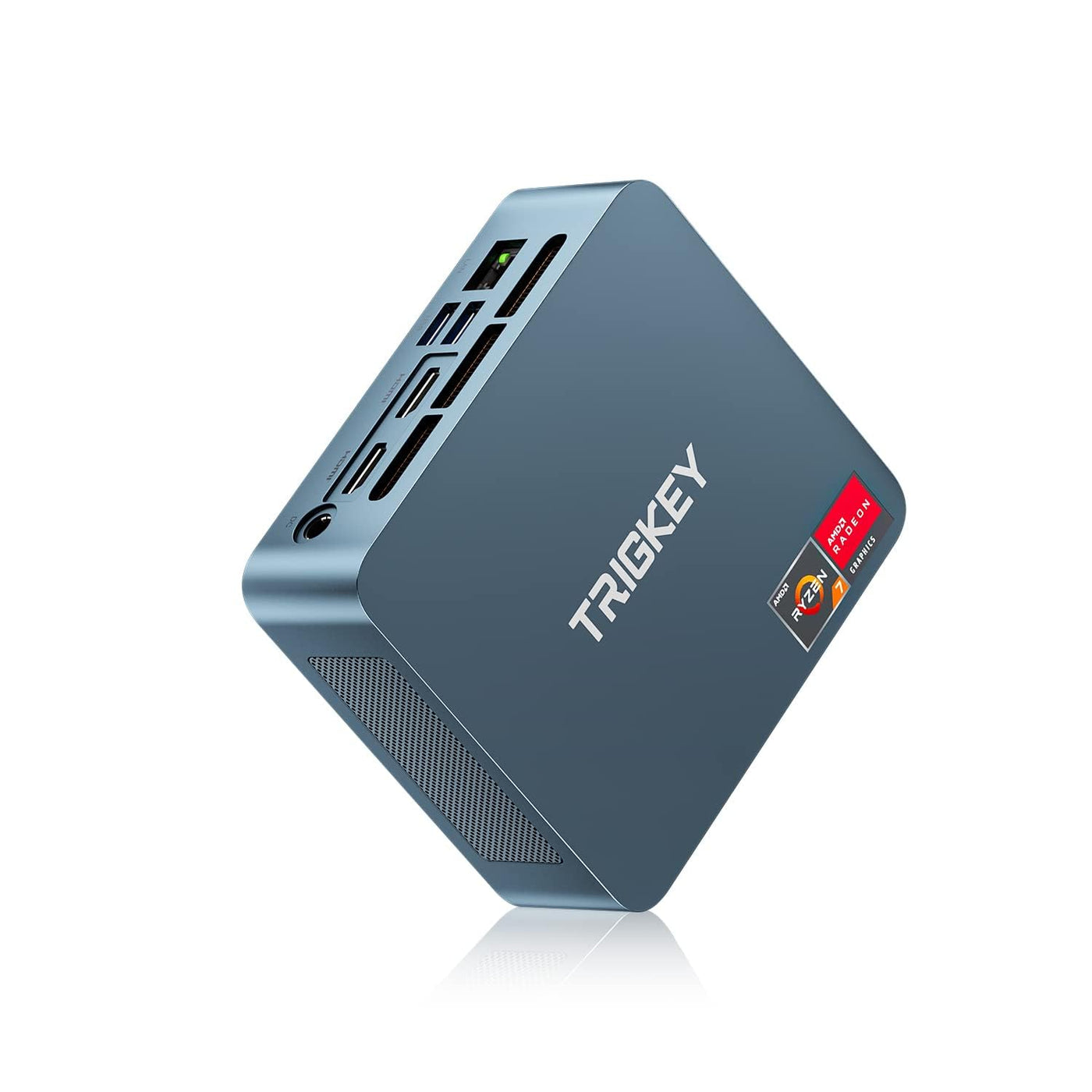TRIGKEY Mini PC Ryzen 7 AMD R7 5850U 8C/16T 32G DDR4 500G M.2 NVME SSD S5 Mini Computer, HDMI+DP+Type-C，4K@60Hz UHD Graphics, Wi-FI 6, BT 5.2, USB 3.2 * 3，USB 2.0 * 1