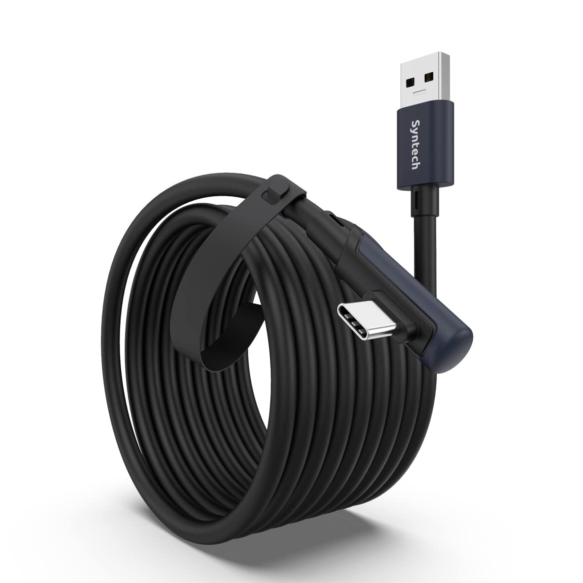 Syntech Link Kabel 5M, Kompatibel mit Oculus Meta Quest 3/3S, Quest2/1/Pro und Pico 4, PC Steam VR Zubehör, High Speed Datenübertragung, USB 3.0 zu USB C Kabel für VR und Gaming PC, Schwarz