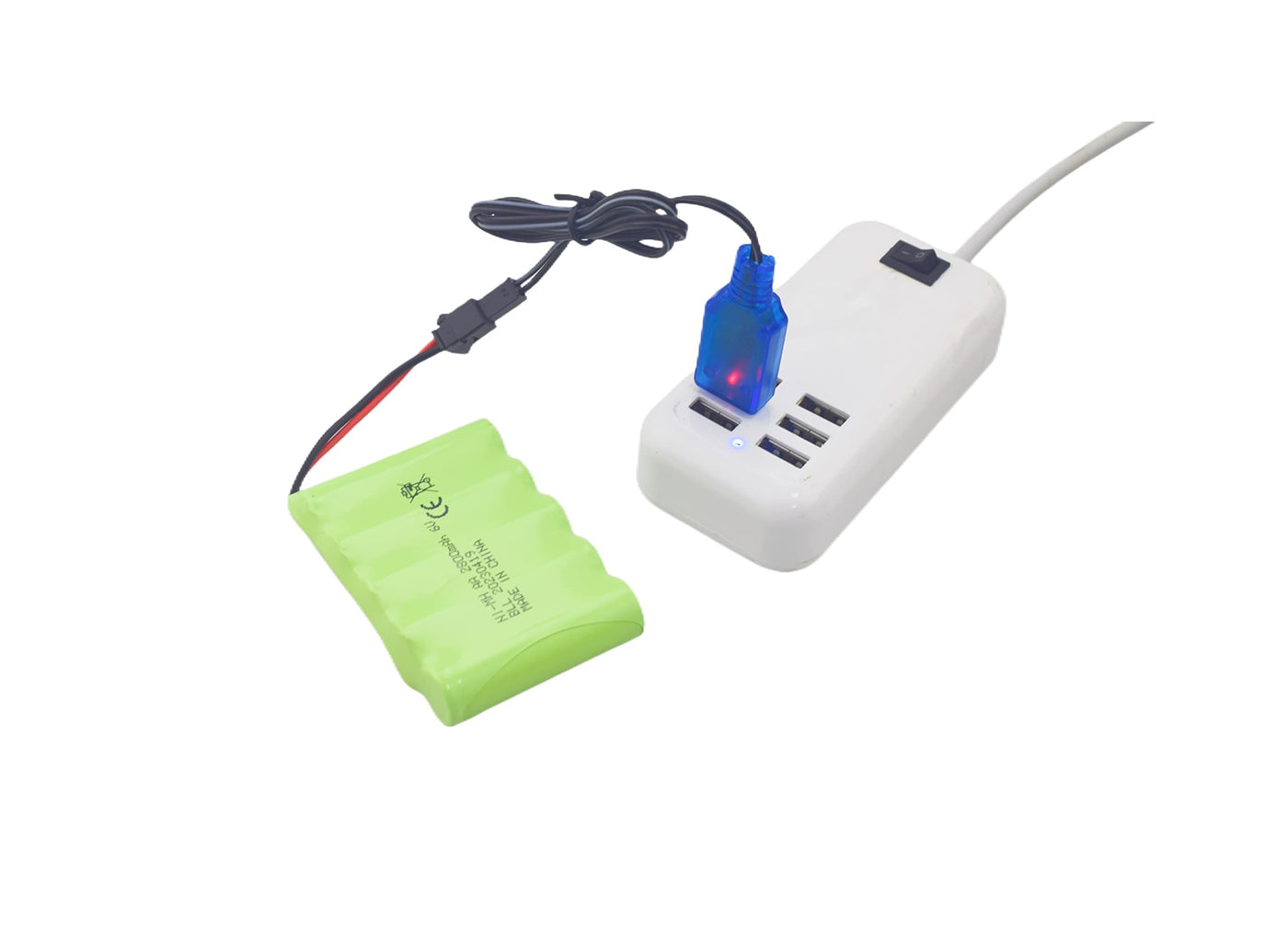 ZYGY 2PCS 6.0V 2800mah AA Akku mit SM-2P Stecker und USB Ladekabel für TB141 TB142 DE37 RC Fernbedienung Auto Spielzeug Auto Bagger LKW Engineering Fahrzeug