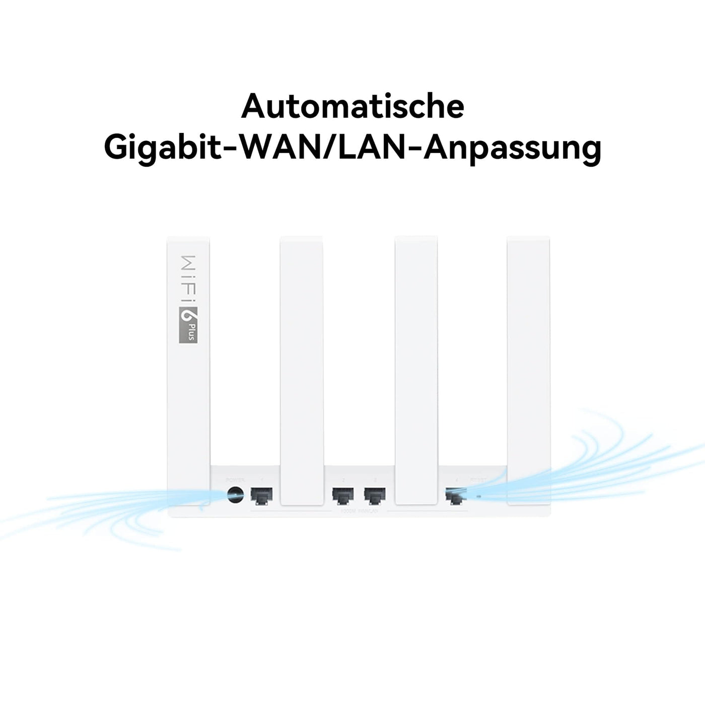 HUAWEI WiFi AX3, Wi-Fi 6 AX3000 Router, Dual-Band, 4 WAN/LAN automatisch Adaptive GE-Ports, HomeSec™ Sicherheit, Keine DSL-Funktion, Ideal für Gaming auf Xbox/PS5/Steam und 8K, exklusiv bei Amazon