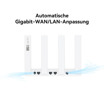 HUAWEI WiFi AX3, Wi-Fi 6 AX3000 Router, Dual-Band, 4 WAN/LAN automatisch Adaptive GE-Ports, HomeSec™ Sicherheit, Keine DSL-Funktion, Ideal für Gaming auf Xbox/PS5/Steam und 8K, exklusiv bei Amazon