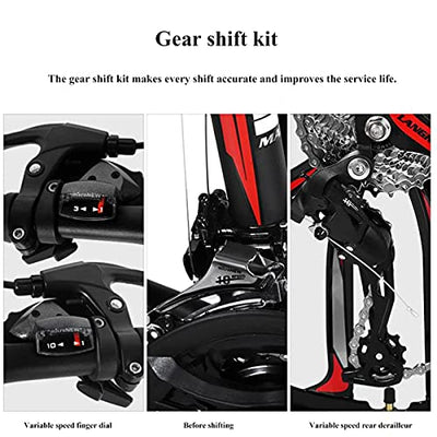 JNPGVTCD Mountainbike für Erwachsene, 21/24/27-fach-Getriebe, Carbonstahlrahmen, 26-Zoll-Rad mit Scheibenbremse, Grün, 21-Gang