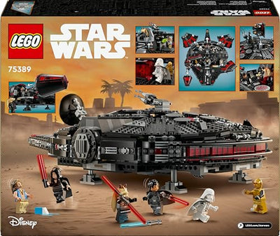 LEGO Star Wars 75389 Der Dunkle Falke – Spielzeug zum Ausstellen mit federbetriebenen Shootern, Kanonen und 6 Minifiguren, darunter C-3PO – Geschenk für Jungen ab 10 Jahren und Erwachsene