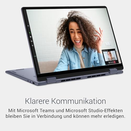 Dell 16 Plus 2-in-1 Laptop Copilot+ DB06250 – 16" 2.5K (2560 x 1600) Touch, HDR600, Intel Core Ultra 7 Series 2, 16GB LPDDR5X, 1TB SSD, Windows 11 Home, FHD-Kamera, QWERTZ-Tastatur, Indigo Blau