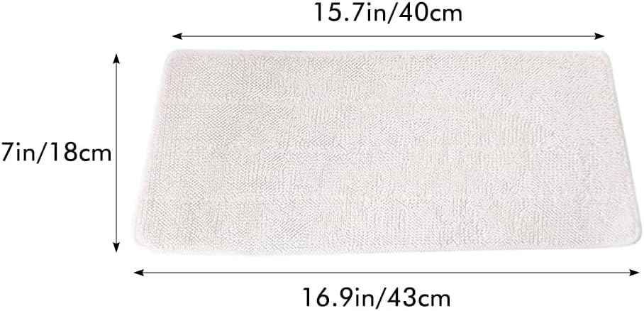 6 Stück Ersatzbezüge Pads für Vileda Steam XXL/PLUS XXL Dampfreiniger, Wiederverwendbar Ersatzbezug Power Pad, Ersatzbezüge für Vileda Steam PLUS XXL Dampfreiniger, Waschbare Ersatzbezüge(weiß)
