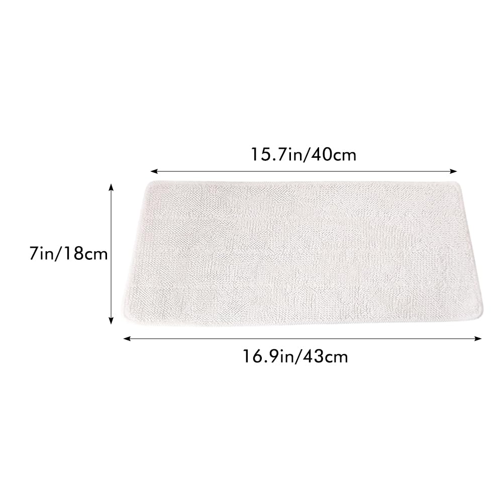 6 Stück Ersatzbezüge Pads für Vileda Steam XXL/PLUS XXL Dampfreiniger, Wiederverwendbar Ersatzbezug Power Pad, Ersatzbezüge für Vileda Steam PLUS XXL Dampfreiniger, Waschbare Ersatzbezüge(weiß)