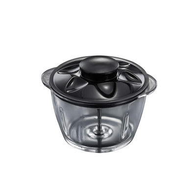 Russell Hobbs Zerkleinerer elektrisch Mini [Glasbehälter inkl. Aufbewahrungsdeckel] Matt Schwarz (500ml, Gemüsezerkleinerer, Mixer, Multi-& Universalzerkleinerer f. Gemüse, Obst & Fleisch) 24662-56