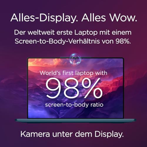 Lenovo Yoga Slim 9i Laptop | Copilot+ PC |14" 4K WQUXGA OLED Touch Display | Intel Core Ultra 7 | 32GB RAM | 1TB SSD | Intel Arc Grafik | Windows 11 Home | QWERTZ | Tidal Teal | 3 Jahre Premium Care