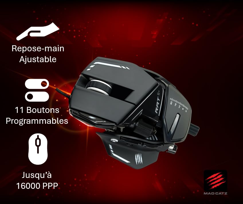 MadCatz R.A.T. 8+ Optical Gaming Mouse, Black
