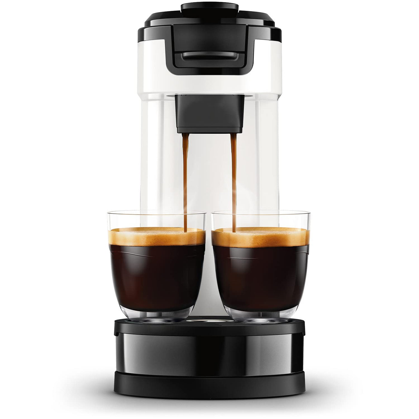 Philips Senseo Switch Pad- und Filterkaffeemaschine, 2-in-1-Brühtechnologie, 1-Liter-Wasserbehälter, 7 Tassen in einem Durchgang, Weiß (HD6592/04)