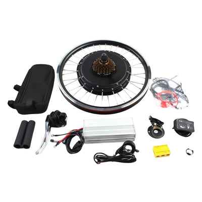SOLOCJNL E-Bike Hinterrad Umrüstsatz, 48V 1000W Brushless Gearless Motor Kit mit LED Display, Daumenhebel für 20-Zoll Fahrrad