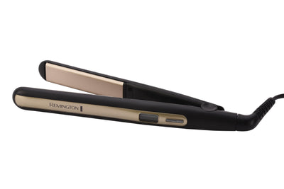 Remington Glätteisen Sleek & Curl (abgerundetes Design -ideal zum Glätten & Stylen von Locken und Wellen, hochwertige Ultra-Turmalin-Keramikbeschichtung) LCD-Display, 150-230°C, Haarglätter S6500