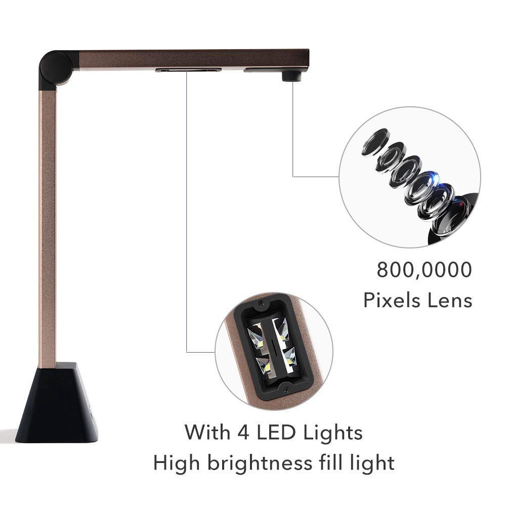 iOCHOW Dokumentenkamera A3 Scanner S1: Tragbarer Dokumentenscanner & Visualizer Mehrsprachige OCR-Erkennung USB leistungsstarke Software für Fernunterricht Büro und Bildung