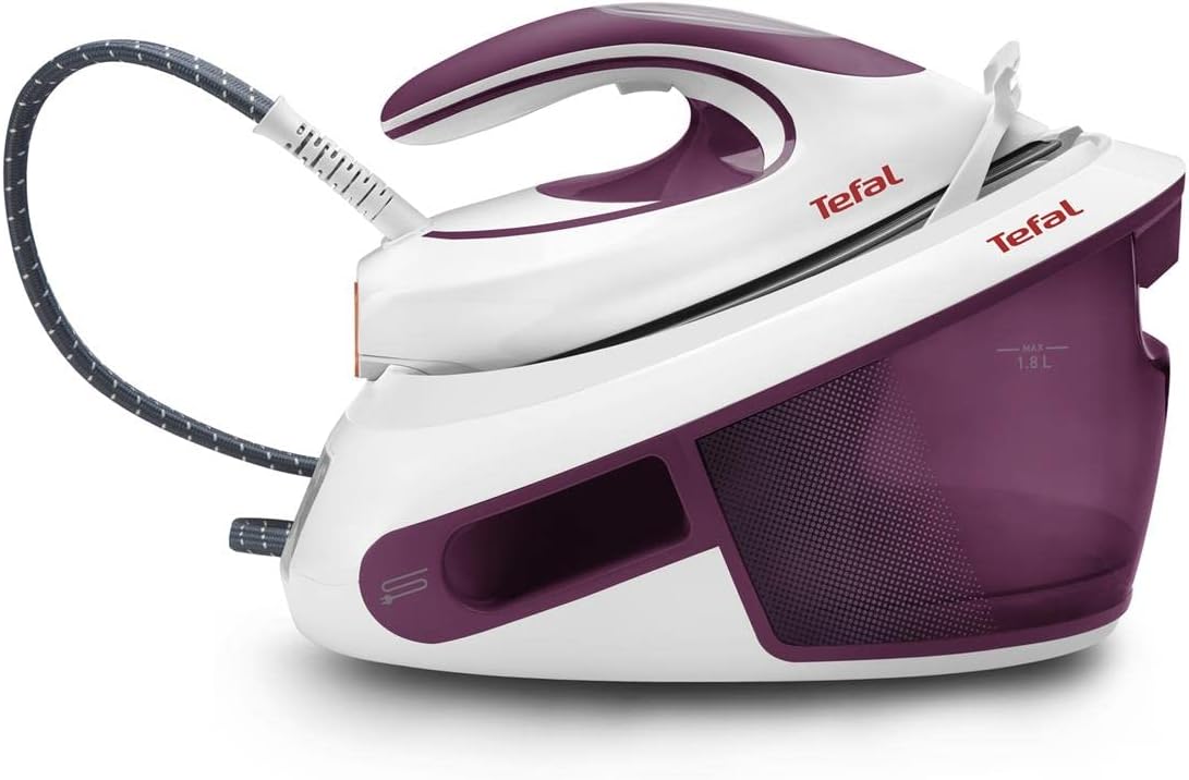 Tefal SV8054 Express Anti-Kalk Dampfbügelstation | 2800W | 6,5-Bar | Anti-Kalk-Kollektor | Optimale Dampf-/Temperaturkombination für alle Stoffarten | Automatische Abschaltung | 1.8 L | 35x21x24cm