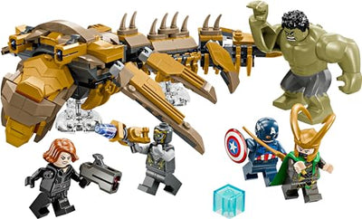 LEGO Marvel Avengers vs. Leviathan, Bauspielzeug, Set mit dem Hulk und den Minifiguren Captain America, Loki, Black Widow und Chitauri, Avengers-Spielset für Jungen und Mädchen ab 7 Jahren 76290