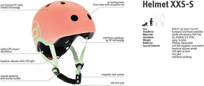 Scoot & Ride Kinder Fahrradhelm, Peach, 45 bis 51cm
