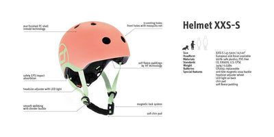 Scoot & Ride Kinder Fahrradhelm, Peach, 45 bis 51cm