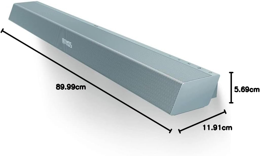 Philips B8505/10 Soundbar mit Subwoofer kabellos (2.1 Kanäle, Bluetooth, 240 W, Dolby Atmos, HDMI eARC, DTS Play-Fi Kompatibel, Verbindung Sprachassistenten, Flaches Profil) Silber