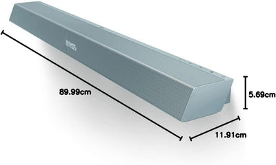 Philips B8505/10 Soundbar mit Subwoofer kabellos (2.1 Kanäle, Bluetooth, 240 W, Dolby Atmos, HDMI eARC, DTS Play-Fi Kompatibel, Verbindung Sprachassistenten, Flaches Profil) Silber