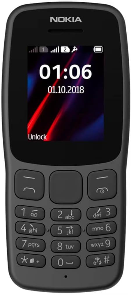 Nokia 106 (2018) 4G Schwarz (Black) Dual-SIM