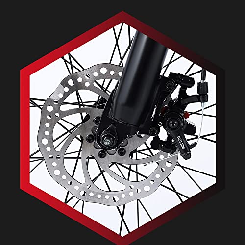 Wmmner Mountainbike 24/26 Zoll, Mountainbike Trail Bike für Erwachsene mit Fettreifen, 7/21/24/27/30, Rahmen aus Stahl mit hohem Kohlenstoffgehalt, doppelte Federung Com