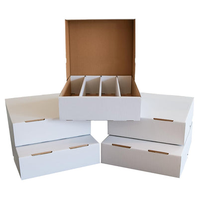 TCG Guru Sammelkarten Aufbewahrungsbox Sortierkarton, 5 Stück, 4000 Karten Kapazität, Pappe Aufbewahrung für Magickarten, Pokémonkarten, YuGiOh Karten, 39,5 x 32,5 x 10 cm