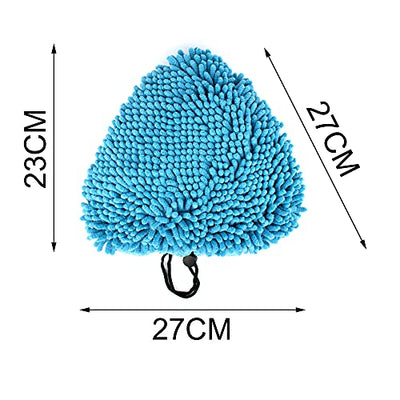 TaylorHe Dampfreiniger Tücher Waschbare Strapazierfähige Ersatztücher Dampfbesen, 6er Pack (3 x Mikrofaser, 3 x Korallen Mikrofaser) Ersatzpads für Dampfreiniger mit dreieckigem Boden
