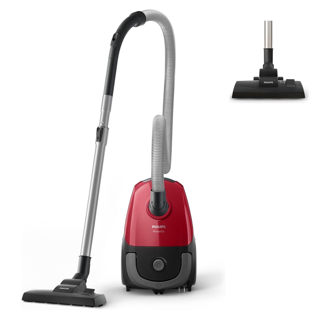 Philips Series 2000 Staubsauger mit Beutel – 900-W-Staubsauger mit Allergiefilter, 9 m Aktionsradius (FC8243/09)