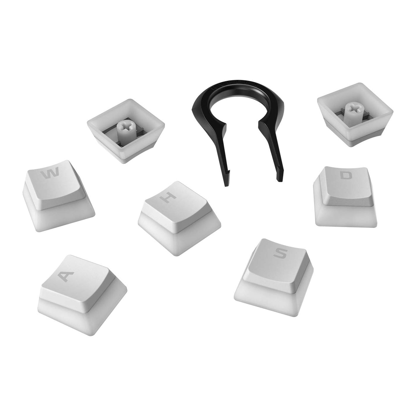 HyperX Pudding Keycaps – Vollständiger Tastensatz – PBT – {Weiß} – English (US) Layout – 104 Key, Hintergrundbeleuchtet, OEM Profil