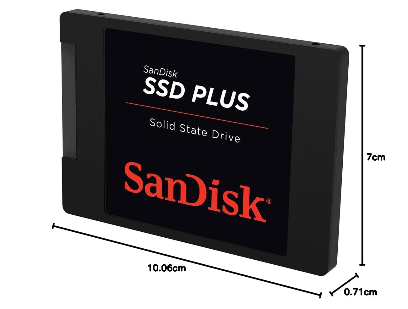 SanDisk SSD Plus interne SSD Festplatte 2 TB (schnelleres Hoch-, Herunterfahren und Laden, Lesegeschwindigkeit 545 MB/s, Schreibgeschwindigkeit 450 MB/s, stoßfest)