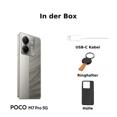 XIAOMI Poco M7 Pro 5G Smartphone, 8+256GB, Silver, Klare 50MP Sony Kamera mit OIS, 5110mAh Akku, 45W TurboCharge, 120Hz augenschonendes AMOLED Display