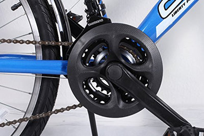 24 Zoll Jungen Fahrrad 21-Gang Shimano MIT Beleuchtung Farbe BLAU TMX