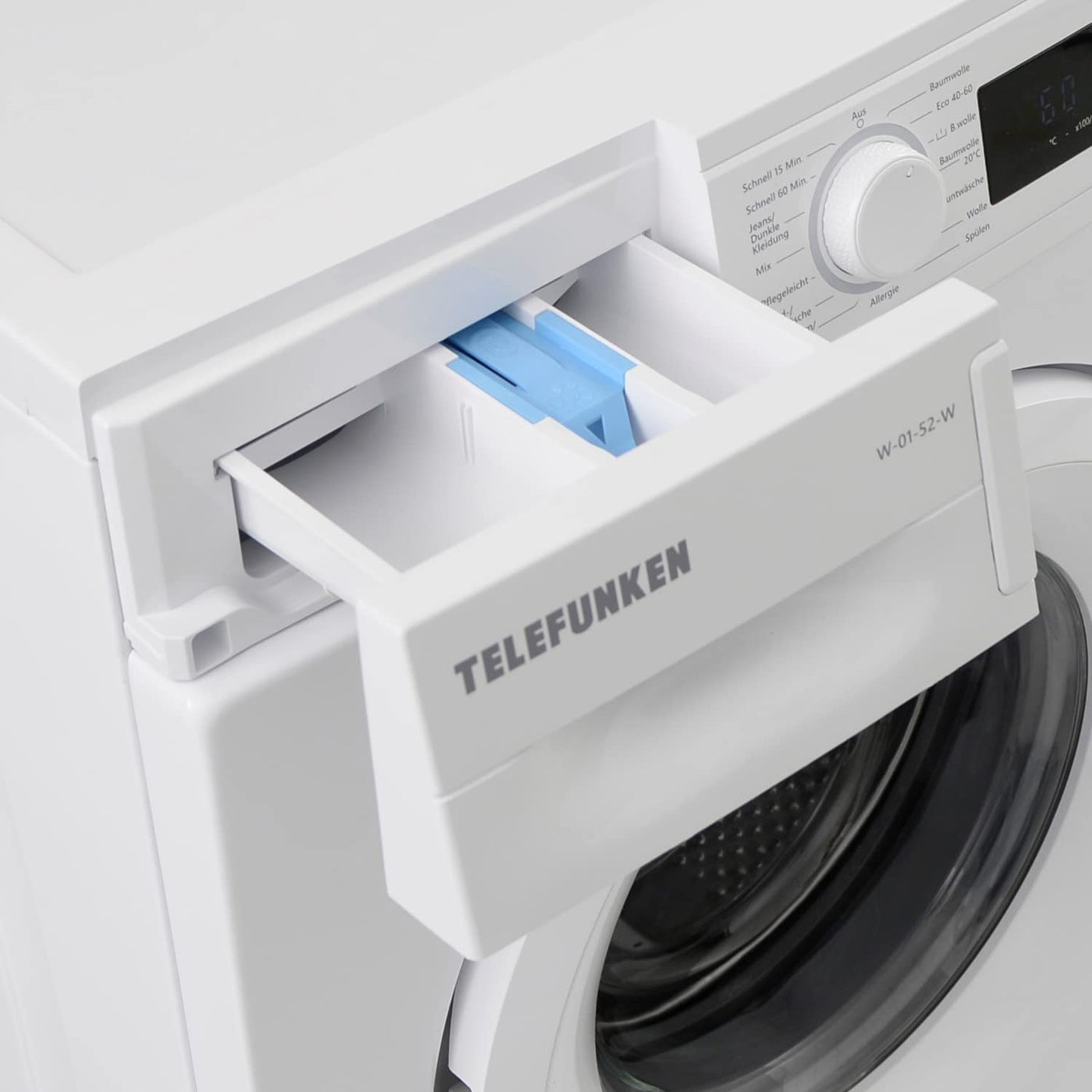 Telefunken W-01-52-W Waschmaschine (5 kg / 1000 U/Min) mit Mengenautomatik und Überlaufschutz / 15 Programme/Startzeitvorwahl/weiß