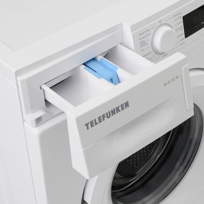 Telefunken W-01-52-W Waschmaschine (5 kg / 1000 U/Min) mit Mengenautomatik und Überlaufschutz / 15 Programme/Startzeitvorwahl/weiß