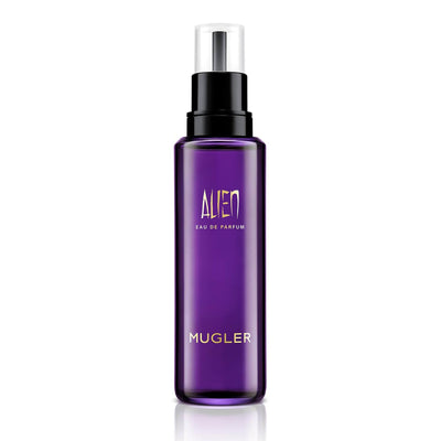 MUGLER Alien Eau de Parfum Refill, Damen-Parfum, Amberartig, holzig und blumig, Außergewöhnlicher Duft, 100 ml