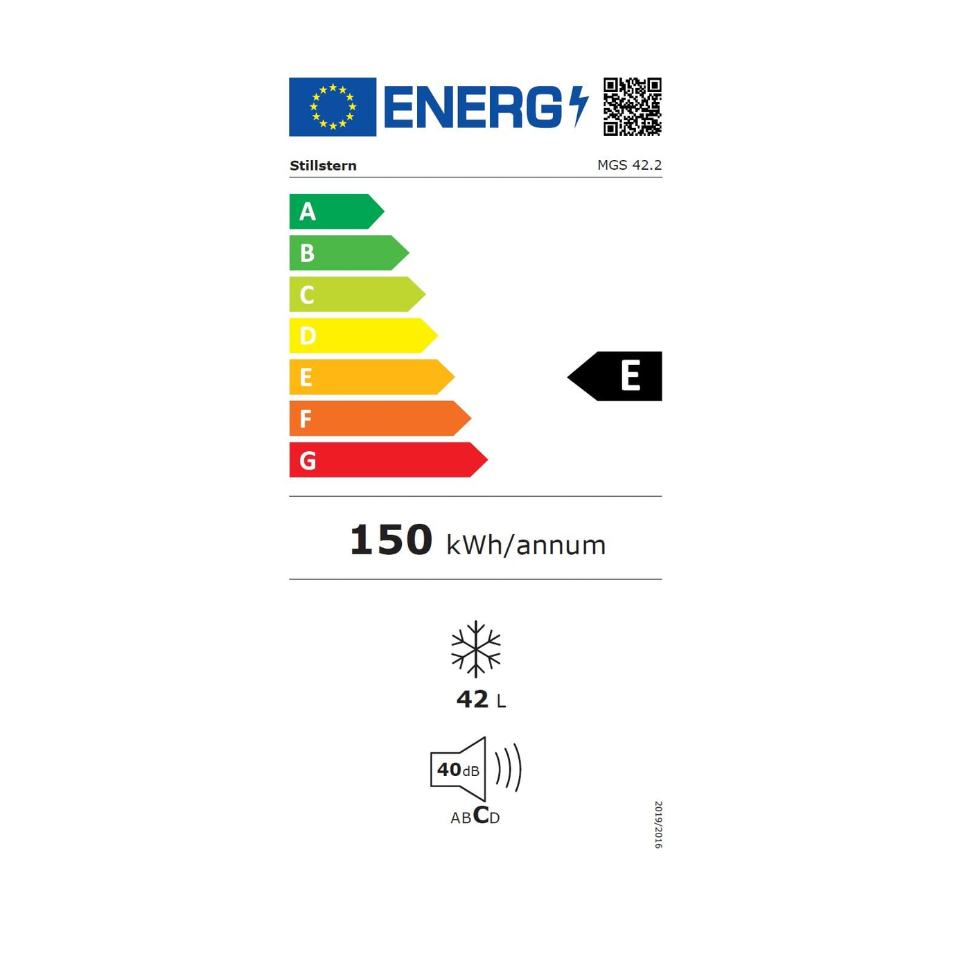 Stillstern Mini Gefrierschrank (42L) -18°C, Eiswürfelschale, Schloss, Türanschlag wechselbar, 4-Sterne Tiefkühlschrank für Camping/Büro Gefriertruhe Klein Gefrierschrank Klein Tiefkühltruhe