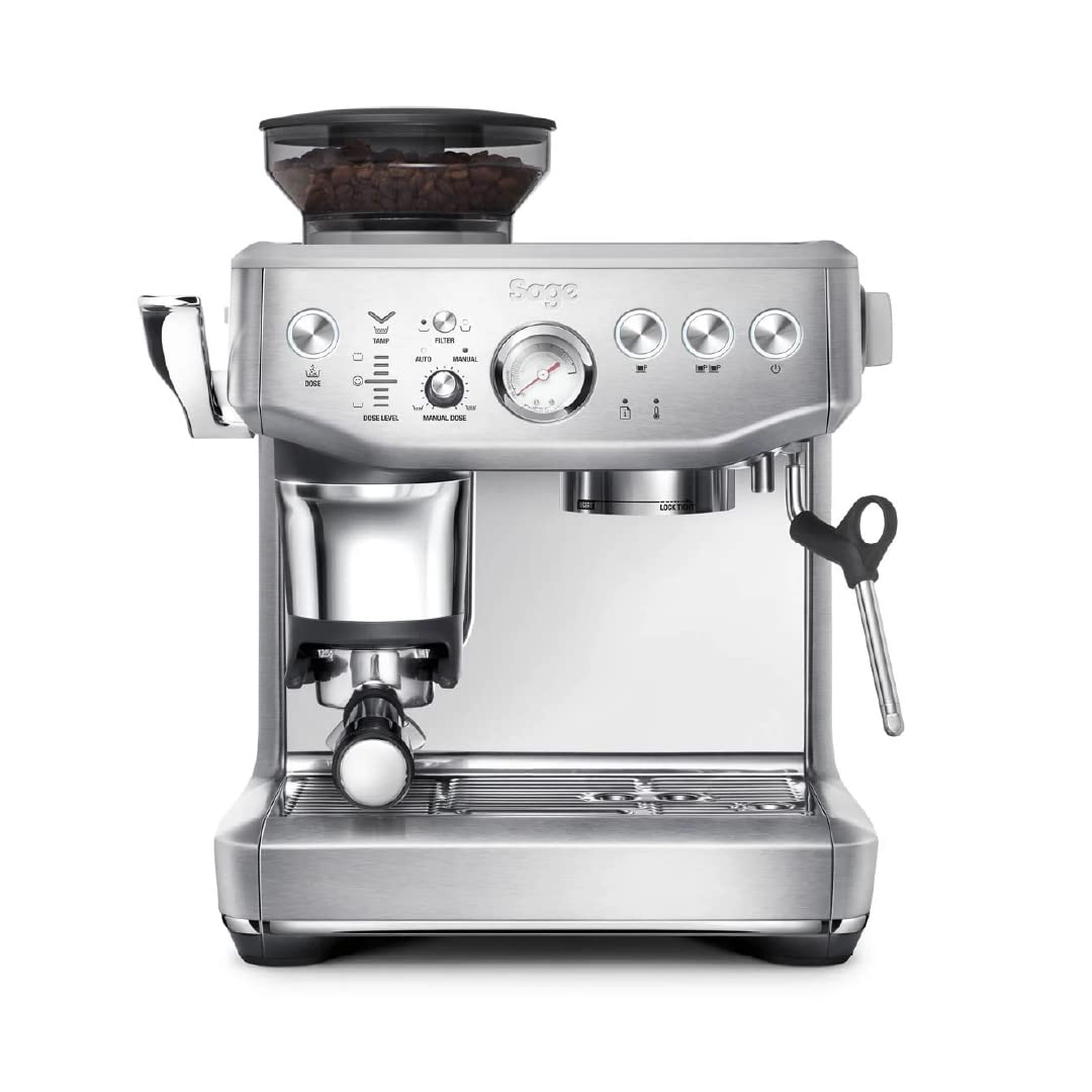 Sage - The Barista Express Impress - Kaffeevollautomat mit manuellem Milchaufschäumer - Gebürsteter Edelstahl