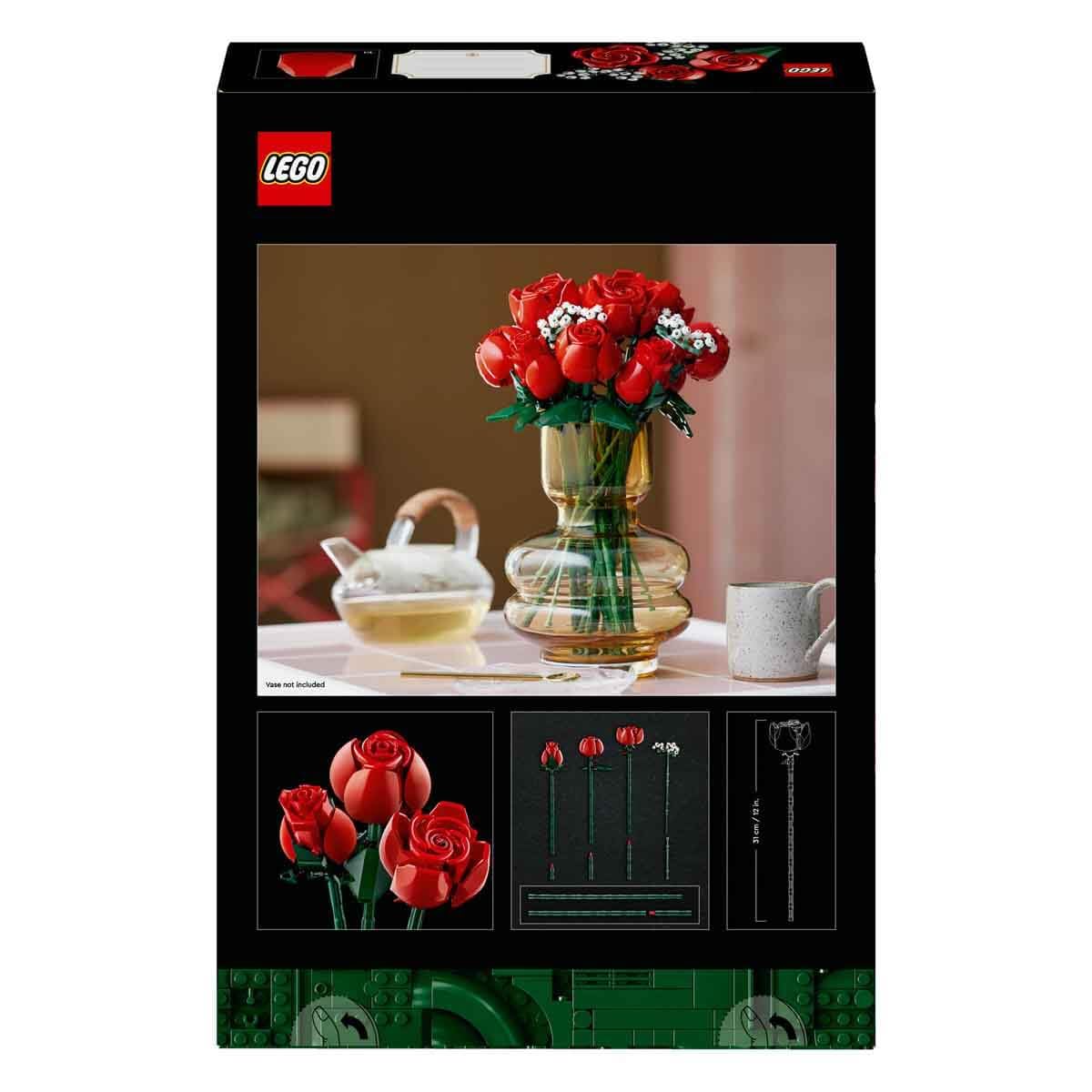 LEGO Botanicals Rosenstrauß - Blumen zum Bauen und Ausstellen - DIY Deko mit Pflanzen - Modellbau mit Kunstblumen - Bauset für Erwachsene - Geschenk zu Weihnachten für Frauen & Männer - 10328