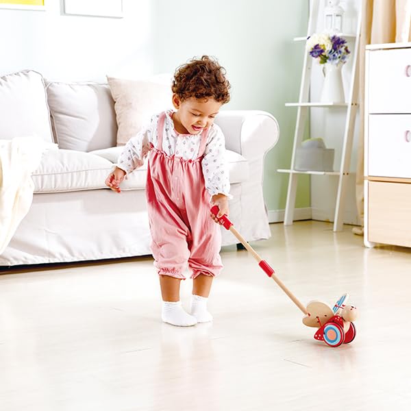 Hape Schiebetier Schmetterling mit bewegenden Flügeln aus Holz