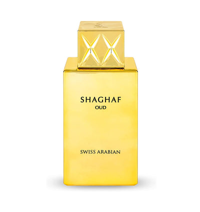 Swiss Arabian Shaghaf Oud Eau de Parfum Unisex 75ML - Eine luxuriöse Duftkomposition aus Safran, Oud, Rose, Praline & Vanille - Kühnes & zeitloses orientalisches Aroma