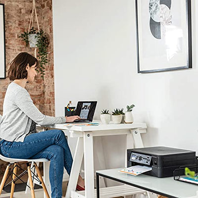BROTHER DCP-J1050DW Kabelloser Farbtintenstrahldrucker, 7,6 cm 1 (Drucken/Kopieren/Scannen), WLAN/USB 2.0/NFC, Fotos, Tinte im Lieferumfang enthalten, UK-Stecker
